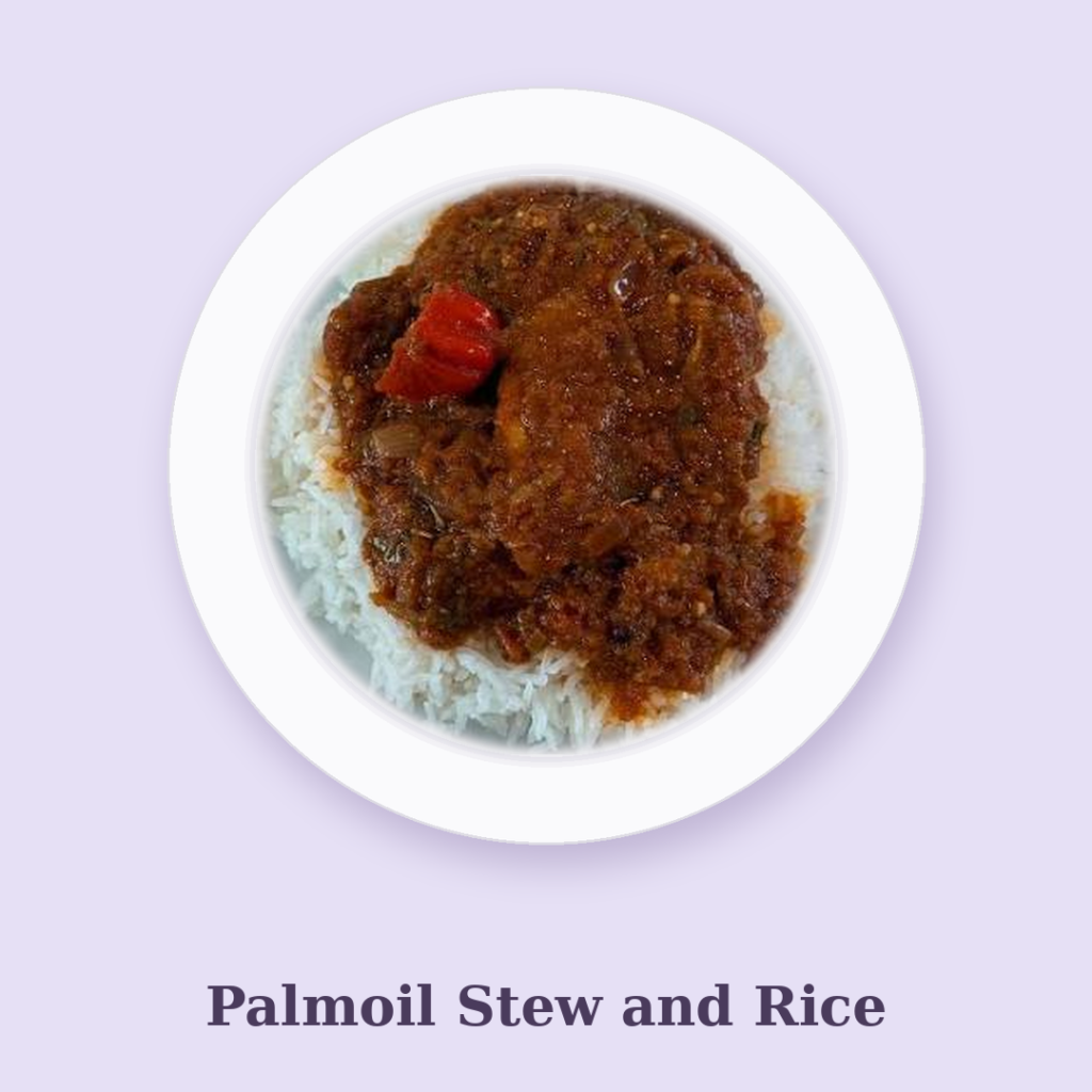Palmoil Stew and Rice