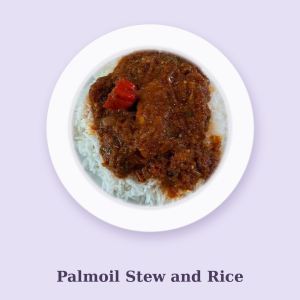 Palmoil Stew and Rice