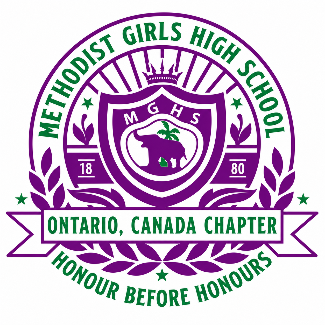 Methodist Girls’ High School Ontario, Canada Chapter crest
